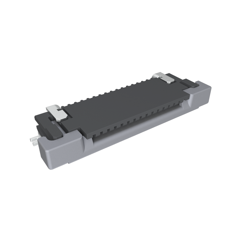 Amphenol Communications Solutions-SFV16R-4STE1HLF Raccordement FCC-FPC 0.50mm Flex Connector, SFV-R Series, 16 Position, Top Side Contact, Side Entry Surface Mount ZIF Connector, Halogen Free, Lead Free with Cable-Lock