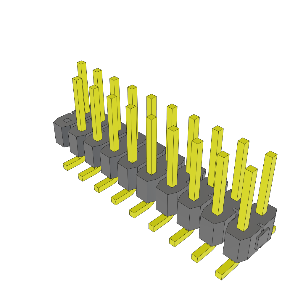Samtec-TSM-110-01-F-DV-001 Connector Headers and PCB Receptacles Conn Unshrouded Header HDR 20 POS 2.54mm Solder ST SMD Tube