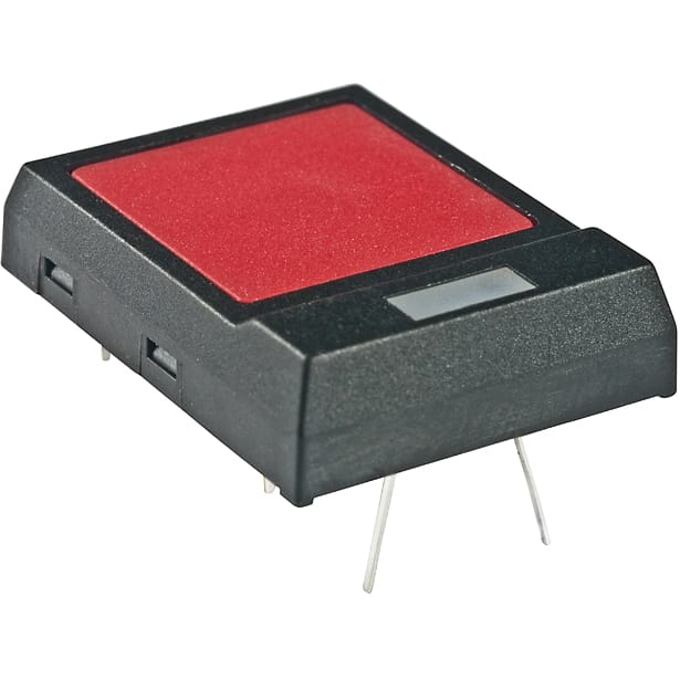 NKK Switches-JF15RP1CC Tastschalter Switch Tactile OFF (ON) SPST Flush Square Button PC Pins 0.05A 24VDC 500000Cycles 3N Thru-Hole