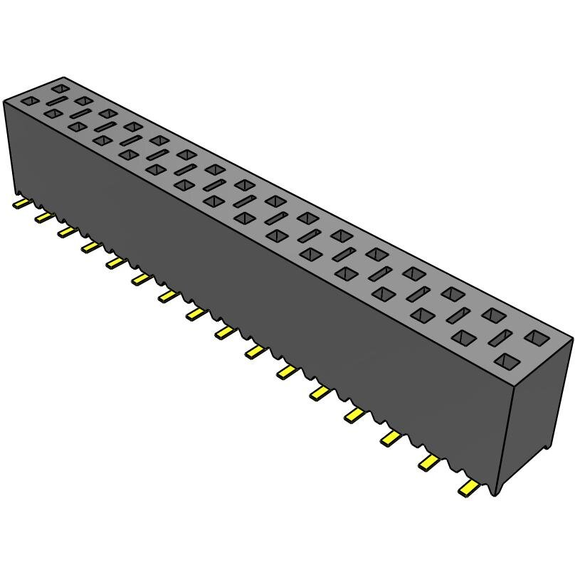 Samtec-SSM-116-L-DV-A Piastre connettori e prese PCB Conn Socket Strip SKT 32 POS 2.54mm Solder ST Top Entry SMD Tube
