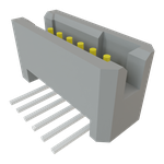 Conn Shrouded Header (4 Sides) HDR 6 POS 1.27mm Solder RA Side Entry Thru-Hole TIGER EYE™ Tube