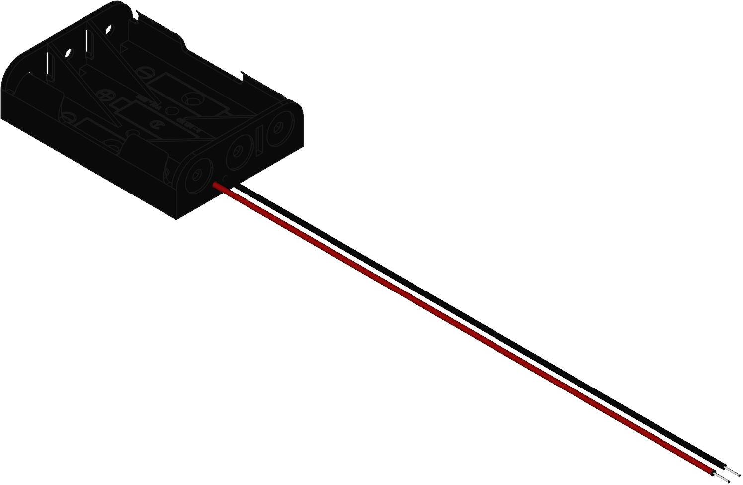 Hammond Manufacturing-BH3AAAW Batteriekontakte, Klemmen und Halter Battery Holder 3 Cells AAA Size Bag