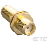 TE Connectivity-ADP-SMAF-SMAF-B-G Connector RF Conn SMA Adapter 0Hz to 18GHz 50Ohm ST Panel Mount F/F Gold Bag
