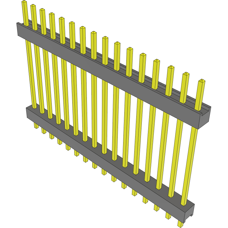 Samtec-DW-16-20-L-S-850 Piastre connettori e prese PCB Conn Board Stacker HDR 16 POS 2.54mm Solder ST Top Entry Thru-Hole Bulk