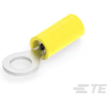 TE Connectivity-53051 连接器端子 Ring Tongue Terminal 26AWG Copper Yellow/Black Stripe 20.68mm Tin Loose