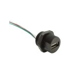 Bulgin Components PLC-PXP0023/A/0M25/FL USB Kabelbaugruppen Rear Panel Mount USB A Female to Flying Leads 0.25m
