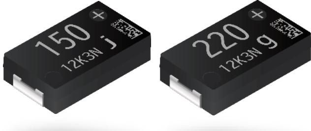 Panasonic-EEF-TX0D331RE Condensateur en polymère d'aluminium Cap Aluminum Polymer 330uF 2VDC 20%( 7.3 X 4.3 X 1.9mm) SMD 0.009 Ohm 6.3A 5500h 135°C T/R