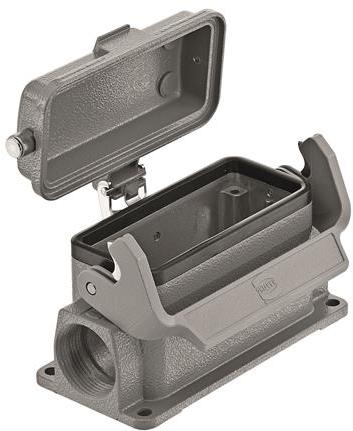 HARTING-09300162298 Schrumpfbalgenadapter Surface Mount Housing 90° 16B Shell Size Powder Die Cast Aluminum Single Lock Han®