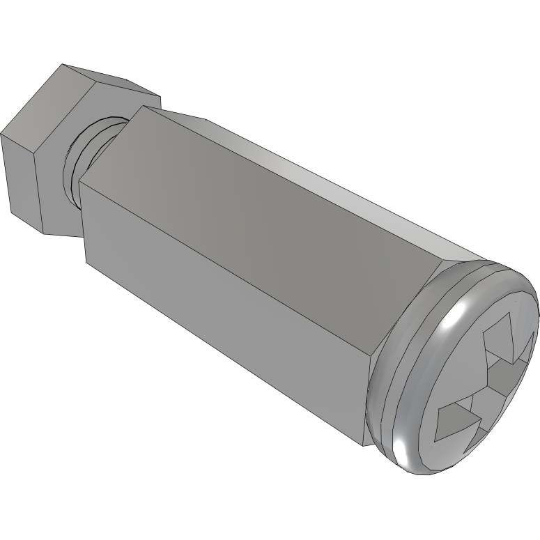 Samtec-SO-1015-03-02-01-L Distanzhülsen Standoff Hex M/F M3 X 0.5-THD 4.76mm-A/F 4.76mm-LG Aluminum 6061