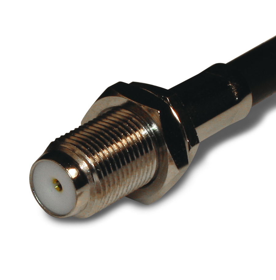 Amphenol RF-222158 RF-Steckverbinder Conn Type F 0Hz to 2GHz 75Ohm Crimp ST Panel Mount F Gold