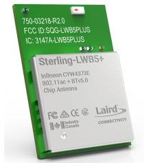 Ezurio-453-00045R Módulo inalámbrico combinado WLAN+BT Module 2412MHz to 2484MHz/5150MHz to 5825MHz 68-Pin LGA Module T/R