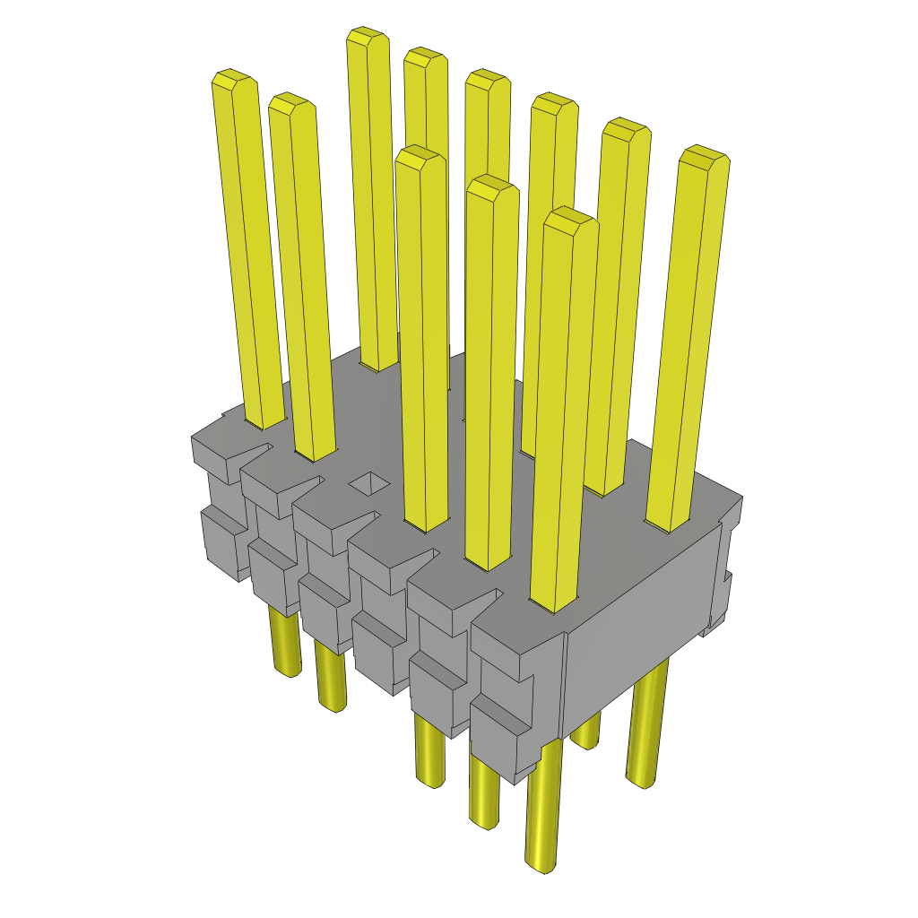 Samtec-TMS-106-01-S-D-008 Steckverbinderleisten und Leiterplattenbuchsen Conn Unshrouded Header HDR 12 POS 1.27mm Solder ST Top Entry Thru-Hole Bulk