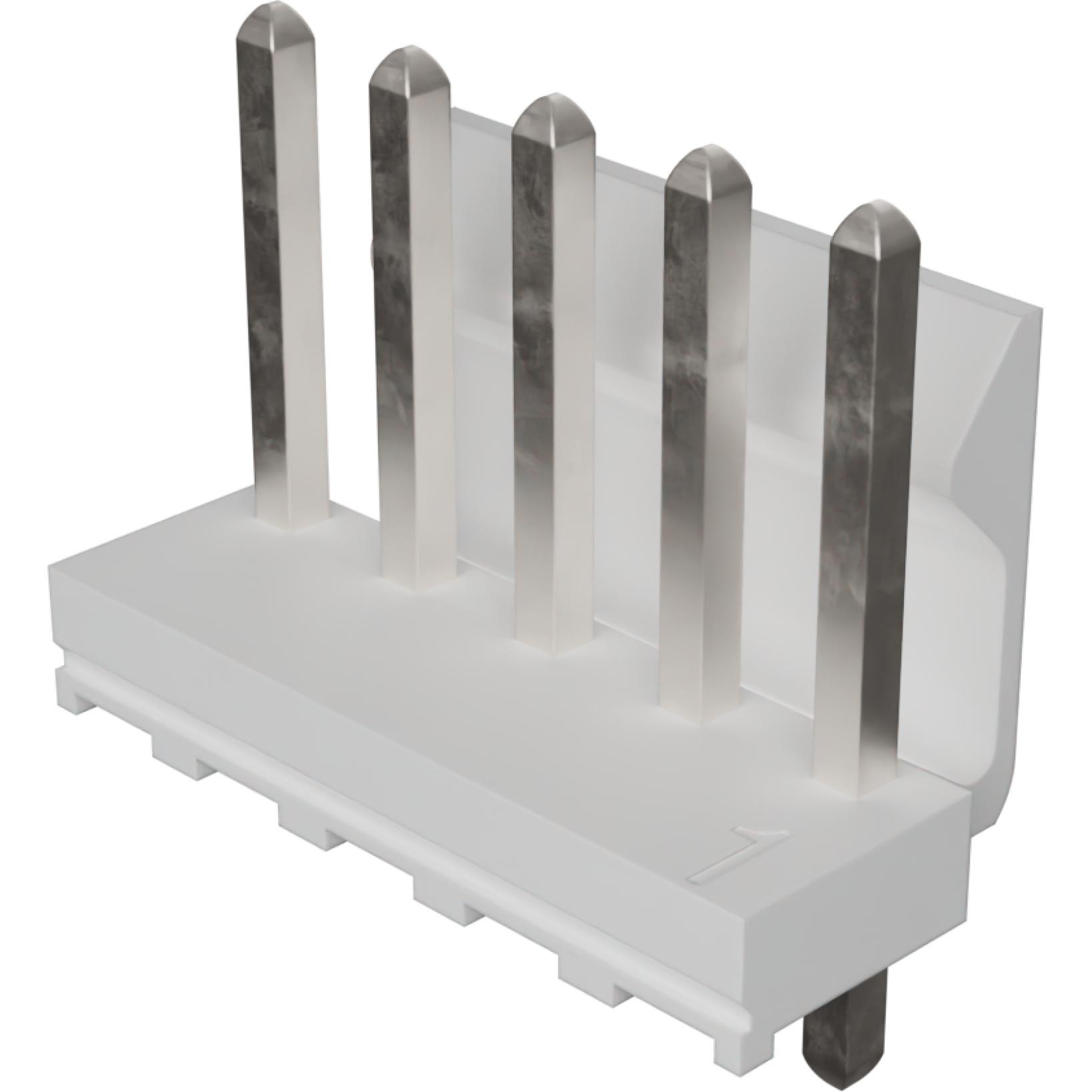 Molex-0026604050 连接器插头及 PCB 插座 Conn Wire to Board HDR 5 POS 3.96mm Solder ST Top Entry Thru-Hole KK 396 Bag