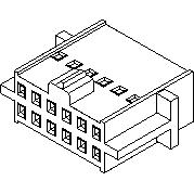 Molex-90160-0150 Einzeladersteckverbinder, Gehäuse Conn Housing RCP 50 POS 2.54mm Crimp ST Cable Mount Black C-Grid III™ Bag