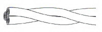 TE Connectivity-755739-000 Kabel, Mehrleiter Twisted Pair Cable 3Conductors 22AWG 2.46mm 600VAC