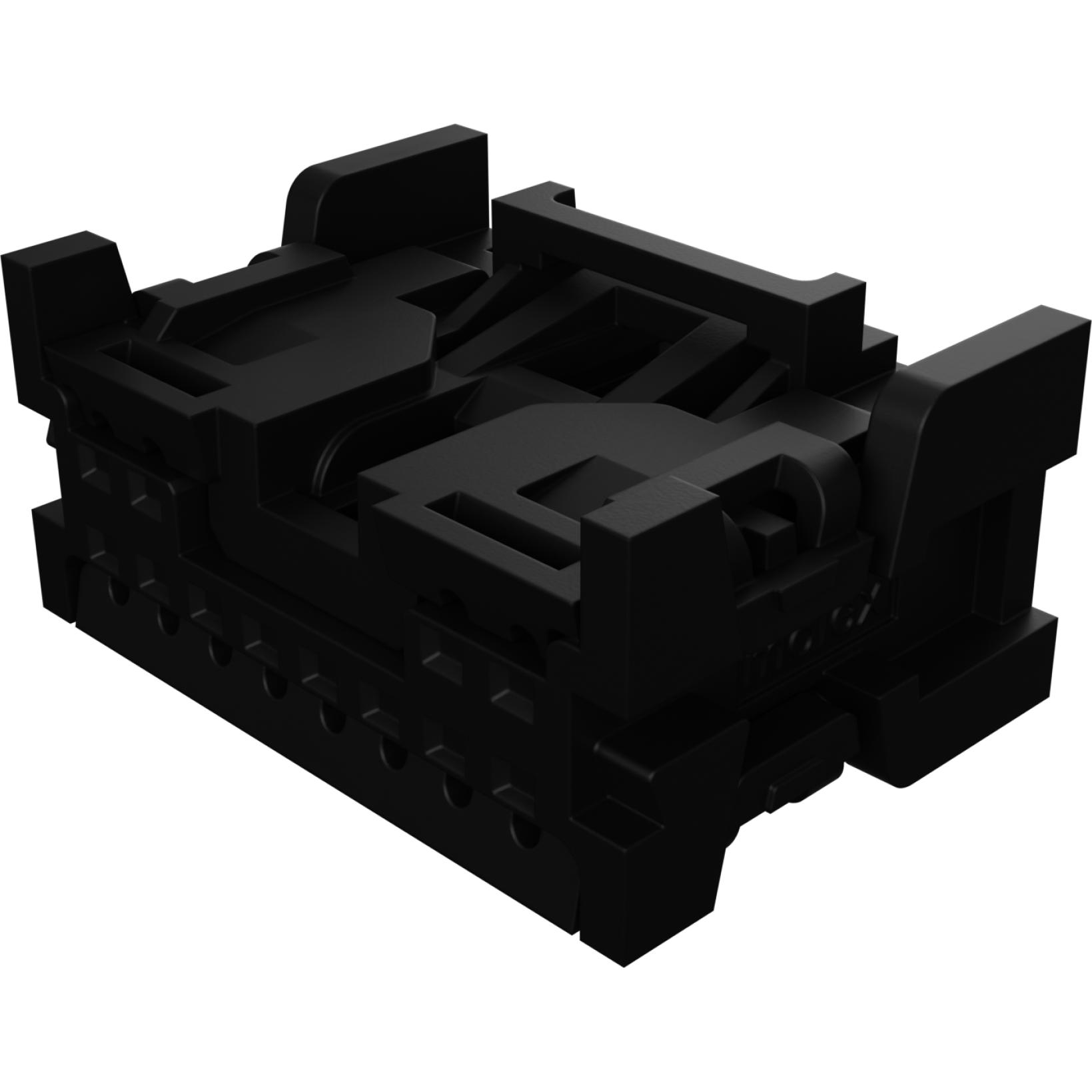 Molex-34824-1124 Gaine de câblage de raccordement discret Conn Housing RCP 12 POS 2mm Crimp ST Cable Mount Black Mini50™ Bag