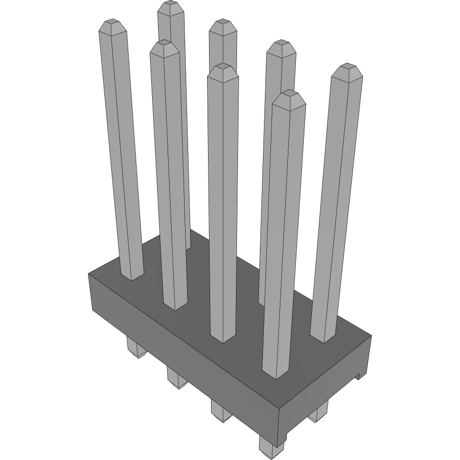 Samtec-MTMM-104-07-T-D-320 Embases de raccordement et réceptacles PCB Conn Unshrouded Header HDR 8 POS 2mm Solder ST Top Entry Thru-Hole Bulk