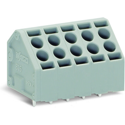 WAGO-816-108 Connector Terminal Blocks 2-Conductor PCB Terminal Block, 1.5 mm2, Pin spacing 5 mm, 8-pole, Push-in Cage Clamp