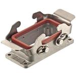 Bulkhead Mount Housing 180° 10B Shell Size Die Cast Aluminum Double Lock Han®