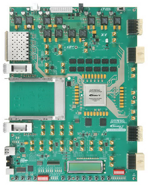 Altera-DK-100G-5SGXEA7N 可编程逻辑开发板和套件 5SGXEA7N2F45C2N FPGA Development Kit 25MHz/25MHz/50MHz/100MHz/125MHz/644.53MHz 3.141MB RAM