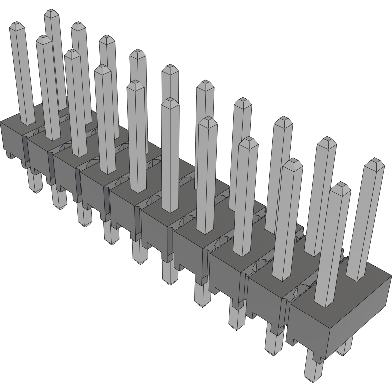 Samtec-HTSW-110-24-T-D Connector Headers and PCB Receptacles Conn Unshrouded Header HDR 20 POS 2.54mm Solder ST Top Entry Thru-Hole Bulk