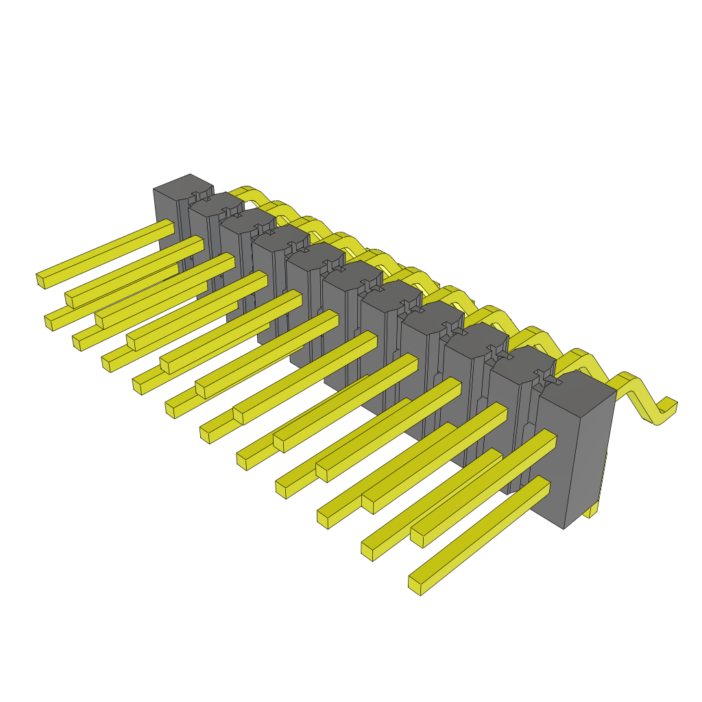 Samtec-TSM-111-02-S-MT Steckverbinderleisten und Leiterplattenbuchsen Conn Unshrouded Header HDR 22 POS 2.54mm Solder RA Side Entry SMD/Thru-Hole Tube