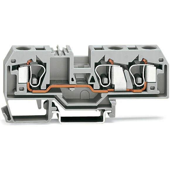WAGO-284-681 Bloques terminales del conector Conn Terminal Block 3 POS Push-In Cage Clamp T DIN Rail 57A Box