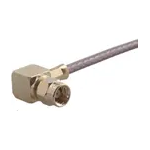 Conn SMC 0Hz to 10GHz 50Ohm Crimp RA Cable Mount PL Gold Over Nickel Single