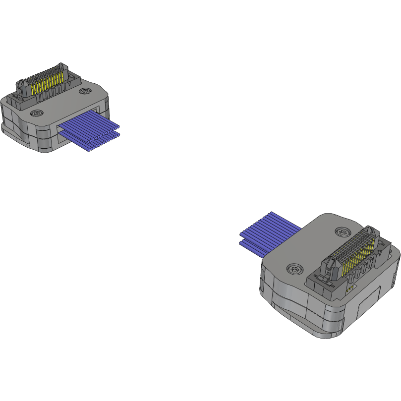 Samtec-ERCD-013-04.00-TTR-TTR-1-D 同轴电缆组件 Cable Assembly Coaxial 0.1m 34AWG Board to Board to Board to Board M-M EDGE RATE® Bag