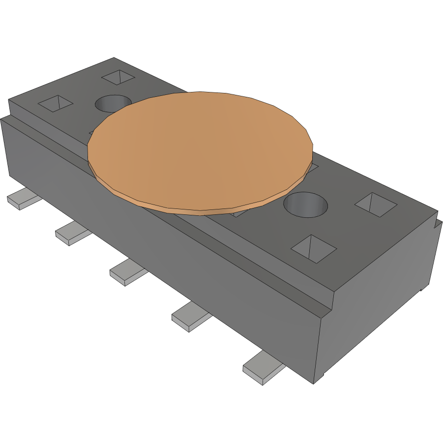 Samtec-CLT-105-02-S-D-A-K-TR Cabezales del conector y receptáculos PCB Conn Socket Strip SKT 10 POS 2mm Solder ST Top Entry SMD TIGER CLAW™ T/R