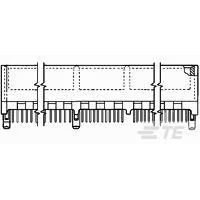 TE Connectivity-5145166-8 Steckverbinder, Kartenrand Conn Card Edge SKT 184 POS 1.27mm Solder ST Thru-Hole Box