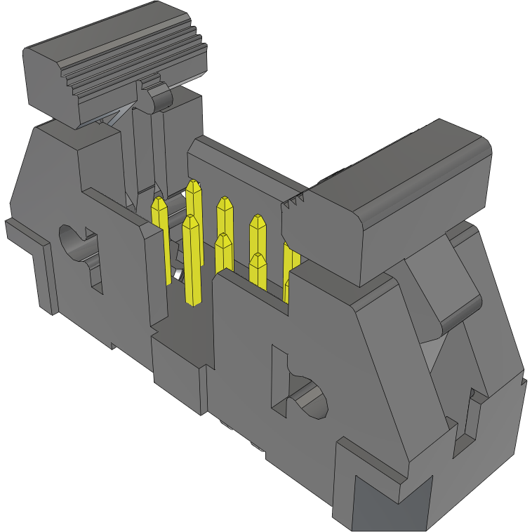 Samtec-EJH-105-01-L-D-RA 连接器插头及 PCB 插座 Conn Ejector Header HDR 10 POS 2.54mm Solder RA Side Entry Thru-Hole Tube