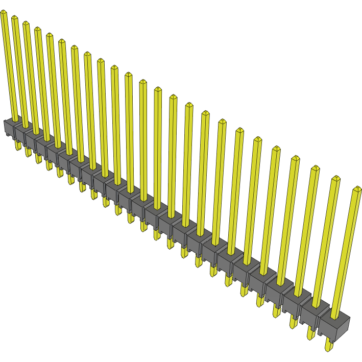 Samtec-TSW-124-18-T-S 连接器插头及 PCB 插座 Conn Unshrouded Header HDR 24 POS 2.54mm Solder ST Top Entry Thru-Hole Bulk