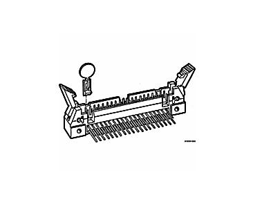 Amphenol Communications Solutions-66429-069 Cabezales del conector y receptáculos PCB Quickie Header, Wire to Board Connector, Double Row, 20 Positions, 2.54 mm (0.1 in.), Right Angle Header 0.76 um (30 uin) Gold Mating Plating