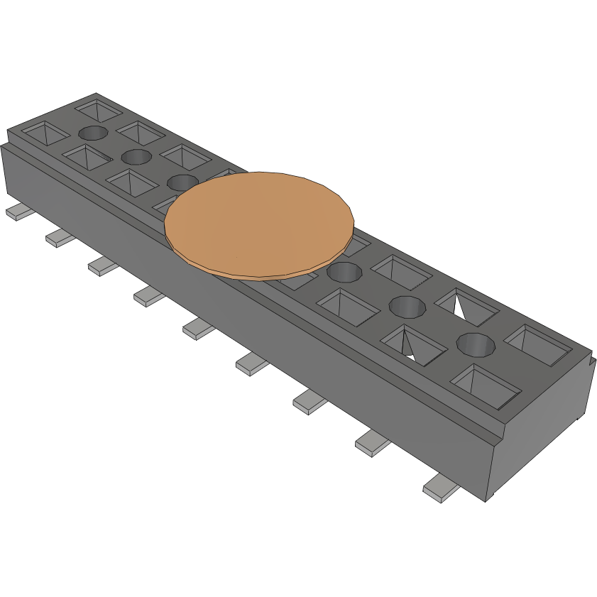Samtec-CLT-109-02-L-D-BE-K-TR Steckverbinderleisten und Leiterplattenbuchsen Conn Socket Strip SKT 18 POS 2mm Solder ST Bottom Entry SMD TIGER CLAW™ T/R