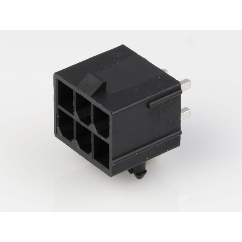 Molex-45718-0002 Steckverbinderleisten und Leiterplattenbuchsen Conn Wire to Board HDR 6 POS 4.2mm Solder ST Top Entry Thru-Hole Mini-Fit Jr Tray