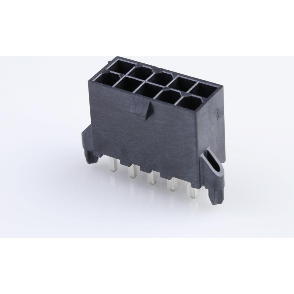 Molex-462070010 连接器插头及 PCB 插座 Conn Wire to Board HDR 10 POS 4.2mm Solder ST Thru-Hole Tray