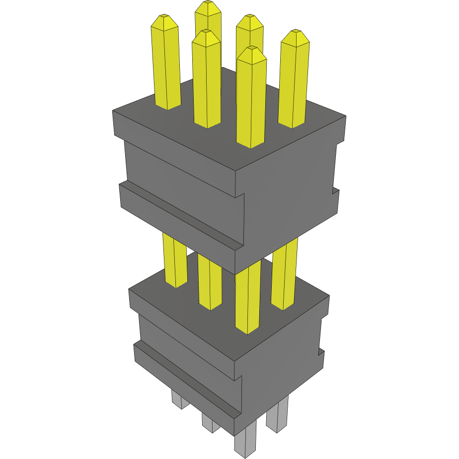 Samtec-FW-03-02-F-D-295-079 Piastre connettori e prese PCB Conn Board Stacker HDR 6 POS 1.27mm Solder ST Top Entry Thru-Hole FLEX STACK™ Layer