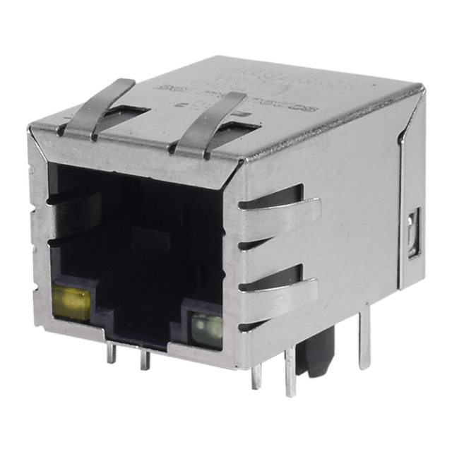 Bel Fuse-P01-0006-01 Steckverbinder, Telefon und Telekommunikation Conn RJ-45 RCP 8 POS 1.27mm Solder RA Thru-Hole 11 Terminal 1 Port