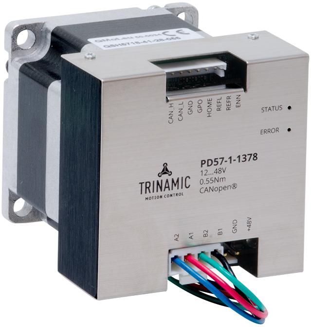 Analog Devices-PD57-1-1378-CANOPEN Stepper Motors Stepper Motors Hybrid Bipolar Square 2V 2.8A 0.7Ohm 120g.cm² 0.55 1.8° 1Shaft