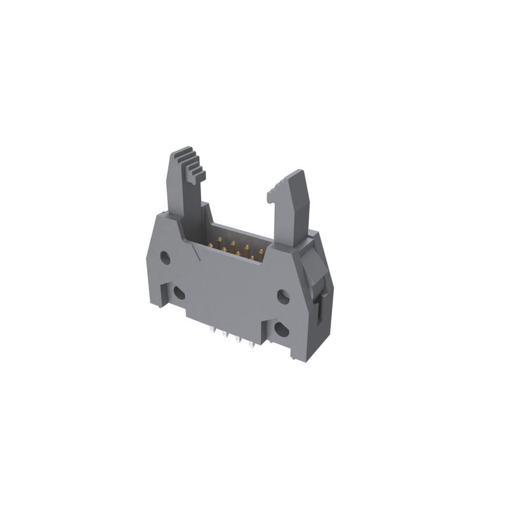 Amphenol Communications Solutions-71918-108LF Steckverbinderleisten und Leiterplattenbuchsen Quickie Eject Latch Shrouded Header, Through Hole, Vertical, Double Row, 8 Positions, 2.54mm (0.100in) Pitch
