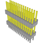 Conn Board Stacker HDR 30 POS 1.27mm Solder ST Thru-Hole Tube