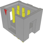 Conn Shrouded Header (4 Sides) HDR 6 POS 2.54mm Solder ST Top Entry Thru-Hole Bulk