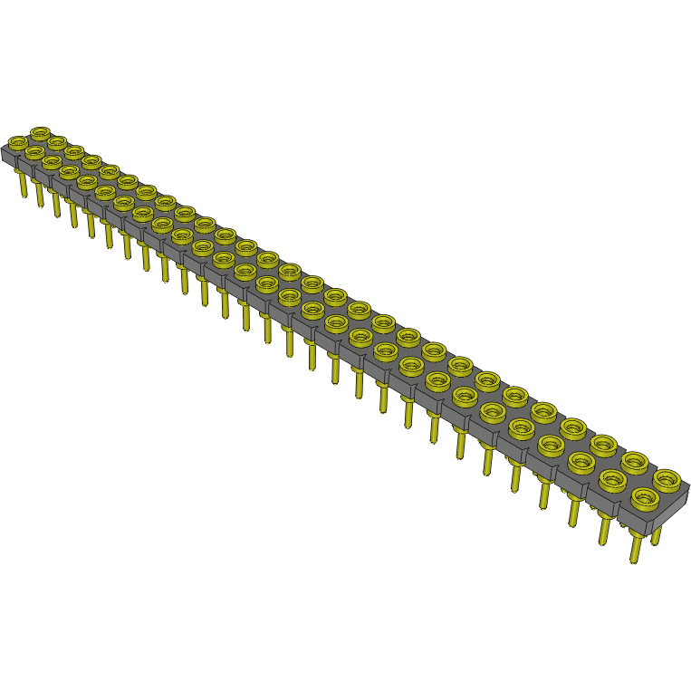 Samtec-SDL-128-G-11 Embases de raccordement et réceptacles PCB Conn Socket Strip SKT 56 POS 2.54mm Solder ST Top Entry Thru-Hole Tube