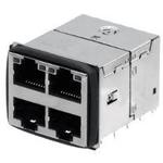 Bel Fuse-G53-48NV-010P Steckverbinder, Telefon und Telekommunikation Conn RJ-45 RCP 32 POS 1.27mm Press Fit RA Thru-Hole 48 Terminal 4 Port