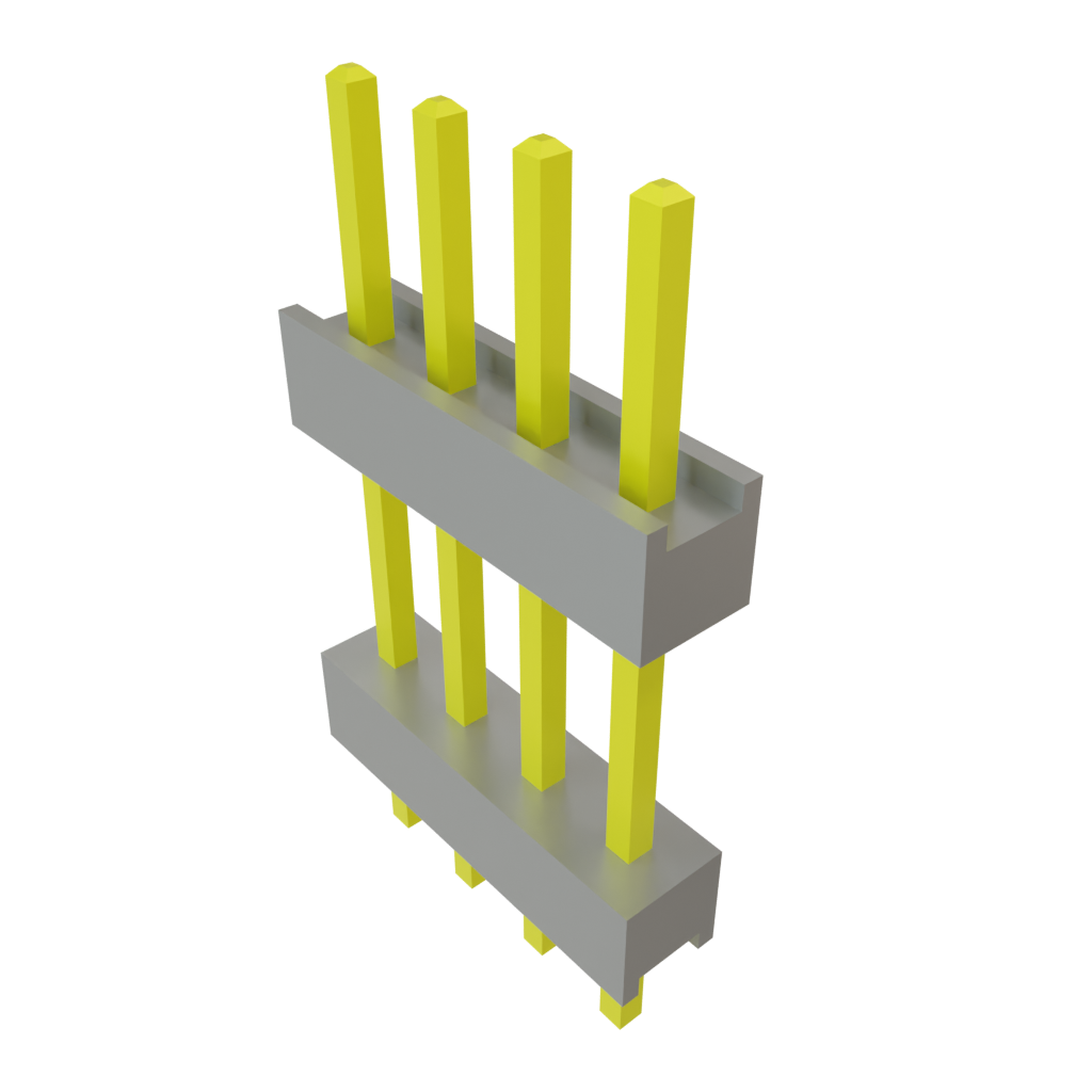 Samtec-DW-04-09-T-S-437 Piastre connettori e prese PCB Conn Board Stacker HDR 4 POS 2.54mm Solder ST Top Entry Thru-Hole Bulk