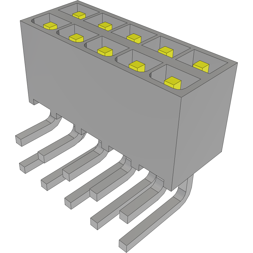 Samtec-IPT1-105-01-S-D-RA Connector Headers and PCB Receptacles Conn Wire to Board HDR 10 POS 2.54mm Solder RA Side Entry Thru-Hole Mini Mate® Tube