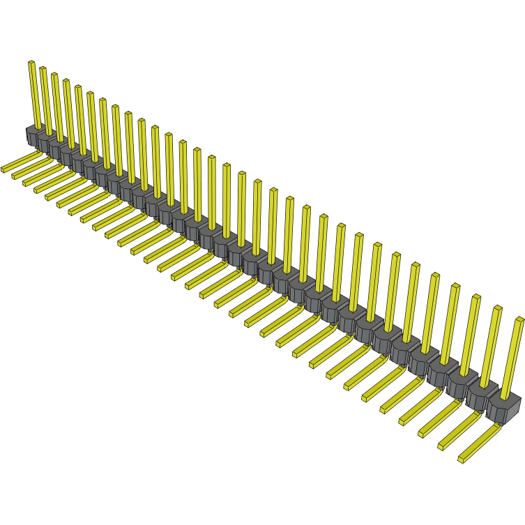 Samtec-MTSW-132-10-T-S-418-RA Cabezales del conector y receptáculos PCB Conn Unshrouded Header HDR 32 POS 2.54mm Solder RA Side Entry Thru-Hole Bulk