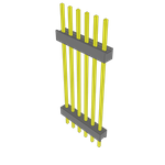 Conn Board Stacker HDR 6 POS 2.54mm Solder ST Thru-Hole Bulk