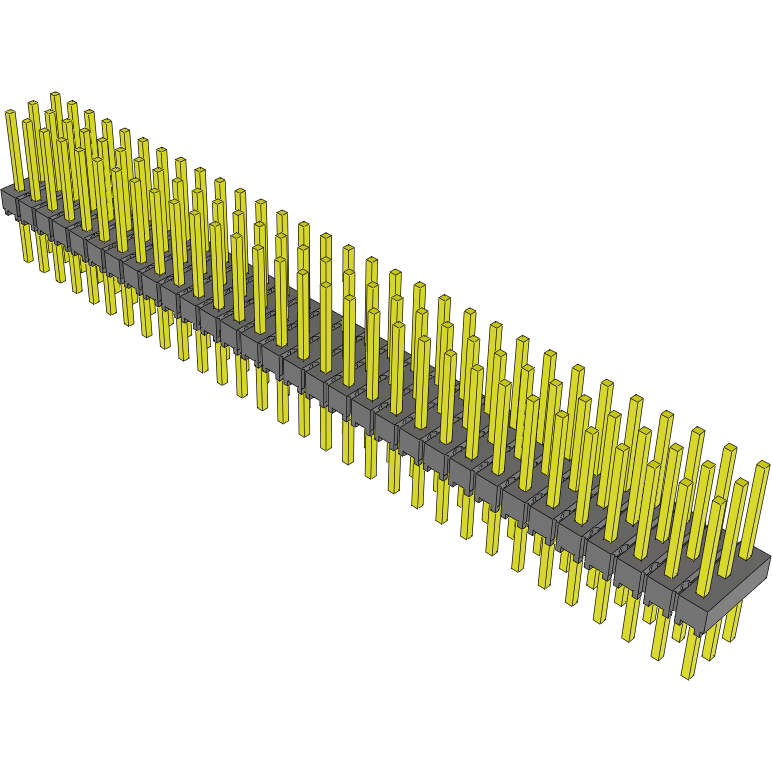 Samtec-MTSW-131-22-S-T-320 Connector Headers and PCB Receptacles Conn Unshrouded Header HDR 93 POS 2.54mm Solder ST Top Entry Thru-Hole Bulk